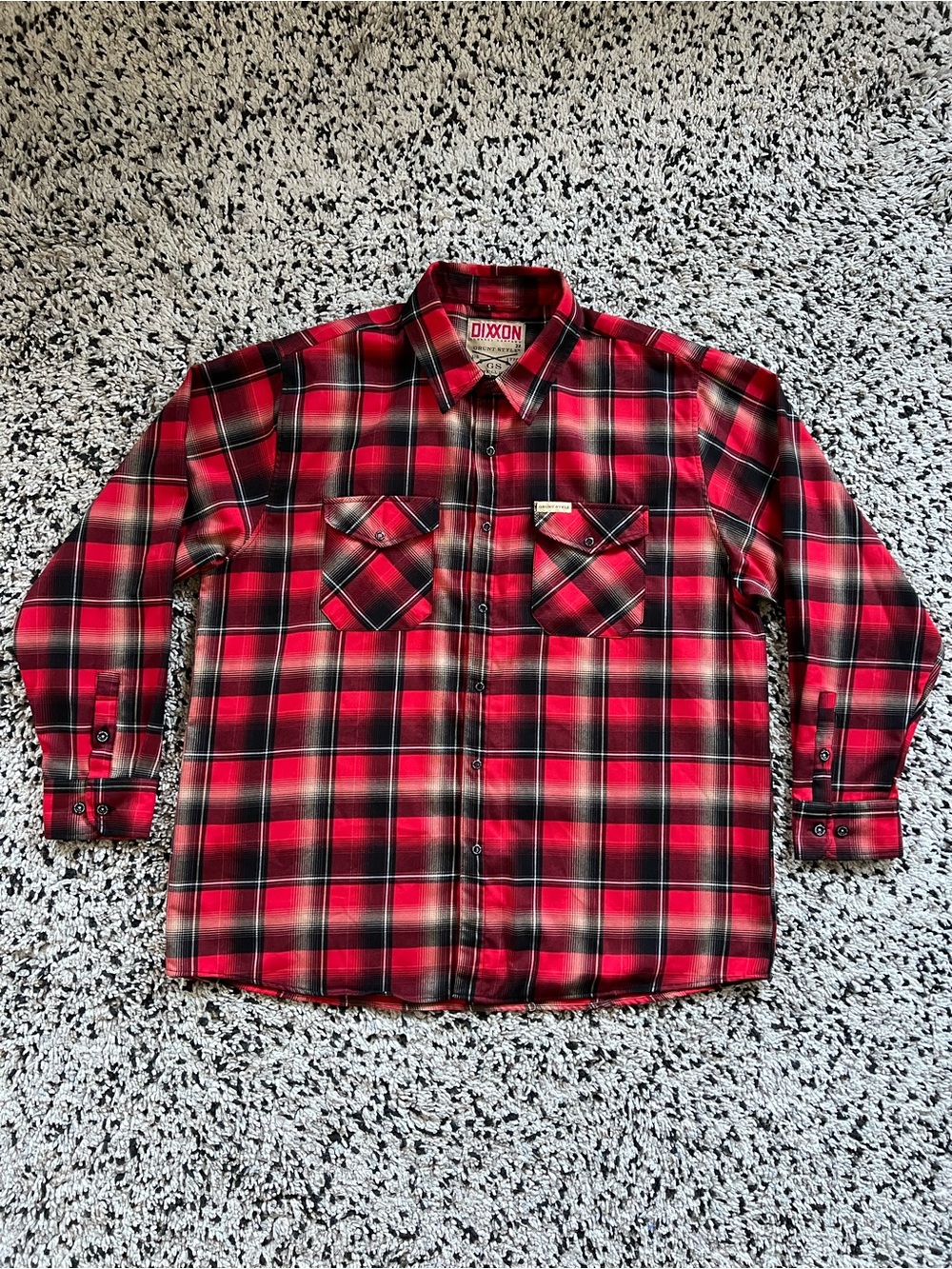 DIXXON Flannel Co Grunt Style Responder Red Plaid D-Tech Flannel Shirt Men’s 3XL